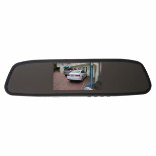 LCD monitor 4,3" na zrkadlo s microSD/USB/FM modulátor/Bluetooth