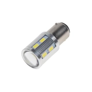 LED BA15D biela, 12SMD 5630 + 3W LED 10-30V