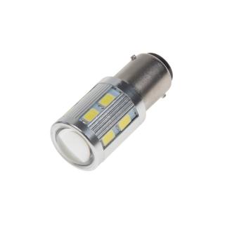LED BA15d (jednovlákno) biela, 12-24V, 16LED/5730SMD
