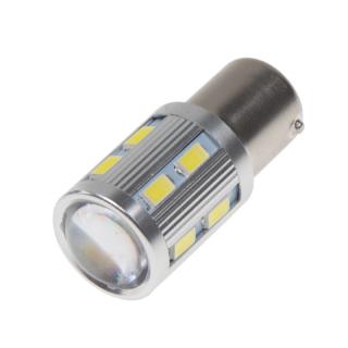 LED BA15s biela, 12-24V, 12SMD + 3W LED