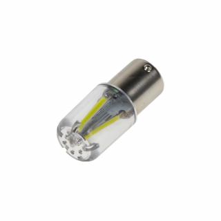 LED BA15s biela, 12-24V, 4LED/COB