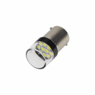 LED BA15s biela, 12V, 10LED/3030SMD