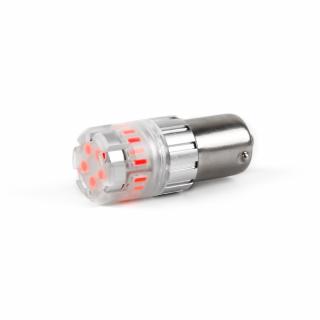 LED BA15S červená, 12V, 23LED SMD