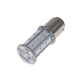 LED BAY15d (dvojvlákno) červená, 12V, 27LED/3SMD