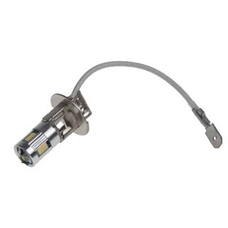 LED H3 biela, 12V, 4SMD Samsung + 3W Cree