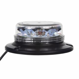 LED maják, 12-24V, 12x3W viacfarebný, magnet