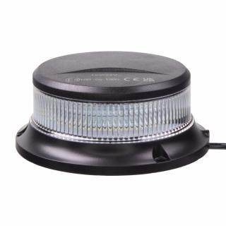 LED maják, 12-24V, 18x1W biely, magnet, ECE R10
