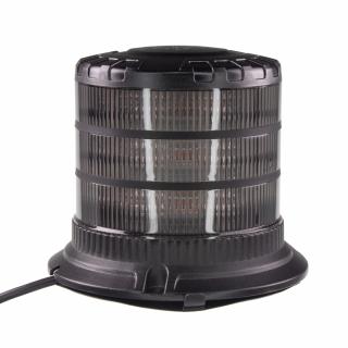 LED maják, 12-24V, 24xLED oranžový, magnet, smoke, ECE R65