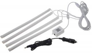LED podsvetlenie vnútorné RGB 12V, bluetooth, 4 pásky