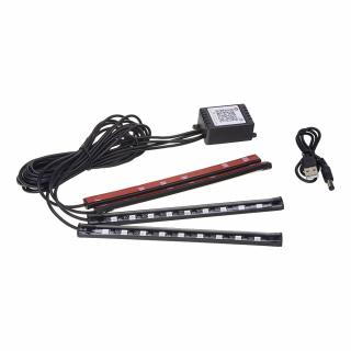 LED podsvetlenie vnútorné / vonkajšie RGB 5V USB, bluetooth, 4 pásky