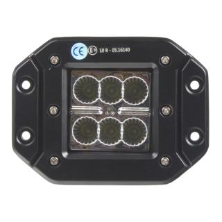 LED svetlo hranaté, 6x3W, 122x92x80mm, ECE R10