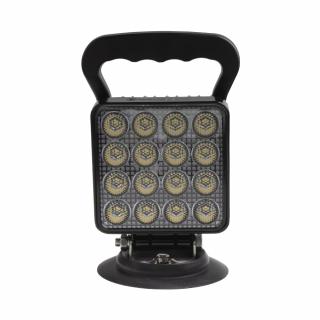 LED svetlo hranaté, biele, 16x3W, magnet, ECE R10