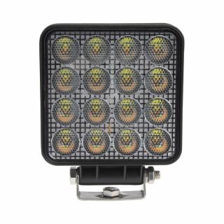 LED svetlo hranaté, biele/oranžové, 16x3W/16x1W, 117x117mm, ECE R10