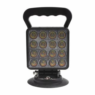 LED svetlo hranaté, biele/oranžové, 16x3W/16x1W, magnet, ECE R10