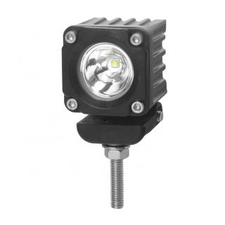 LED svetlo mini štvorcové, 1x10W, 36x36mm, bodový lúč, ECE R10
