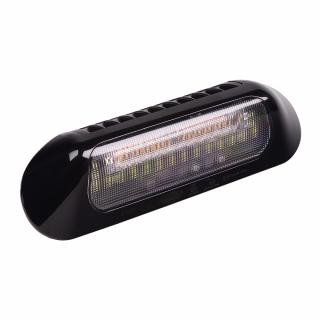 LED svetlo nástenné s výstražným svetlom, čierne, 48W, ECE R65