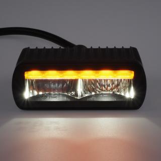 LED svetlo obdĺžnikové s oranžovým výstražným svetlom, ECE R10, R65