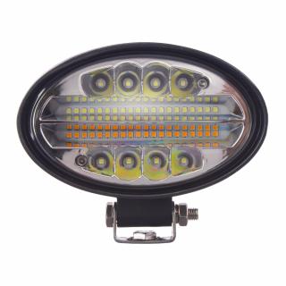 LED svetlo oválne biele/oranžové, 144W, ECE R10