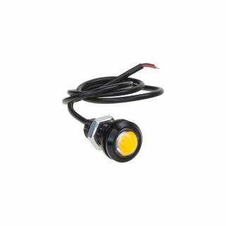 LED svetlo pre denné svietenie (eagle eye) 18mm, 12V, 3W, oranžová