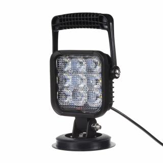 LED svetlo s magnetom 12V, 9x1W, 170x105x80mm, ECE R10