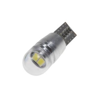 LED T10 biela, 12V, 2LED/5730SMD so šošovkou