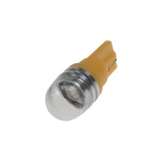 LED T10 oranžová, 12V, 1LED/3SMD so šošovkou