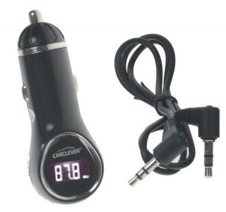 MP3/FM modulátor bezdrôtový s USB/AUX vstup do CL, USB nabíjačka