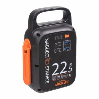 Multifunkčná nabíjacia stanica - powerbanka CARCLEVER, 22.500mAh / 83,25Wh