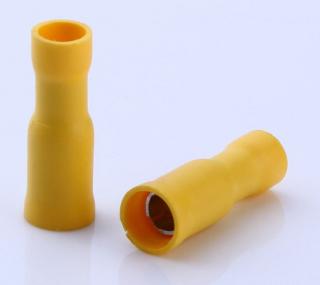 Objímka kruhová 5,0 mm žltá, 100 ks