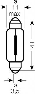 OSRAM 12V C10W (SV8,5-8) 10W štandard (10ks)