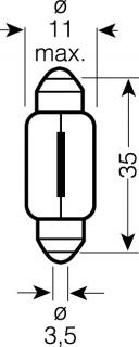OSRAM 12V C5W (SV8,5-8) 5W štandard (10ks)