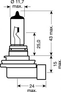 OSRAM 12V H11 55W štandard (1ks)