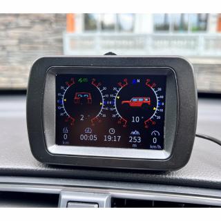 Palubný DISPLEJ 3,5" LCD, GPS merač rýchlosti so vstavaným viacosým gyroskopom