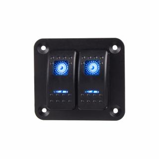 Panel s 2x spínačmi Rocker 12/24V