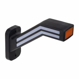 Pozičné LED (tykadlo) gumové ľavé - červeno/bielo/oranžové, 12-24V, ECE
