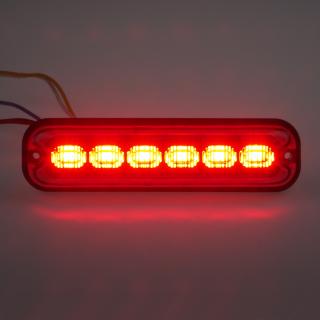 PREDATOR 6x4W LED, 12-24V, červený, ECE R10