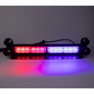 PREDATOR LED vnútorné, 12x3W, 12-24V, modro-červený, 356mm, ECE R10