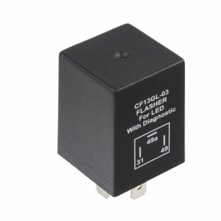 Prerušovač blinkrov LED, 12V, 1-10A pre európske vozidlá