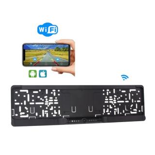 Prídavná bezdrôtová Wi-Fi kamera v rámčeku ŠPZ