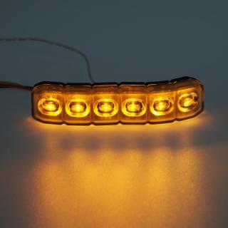 PROFI silikónové ohybné výstražné LED svetlo vonkajšie, oranžové, 12-24V, ECE R65