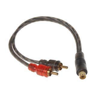 RCA Y audio kábel, 1x samica, 2x samec