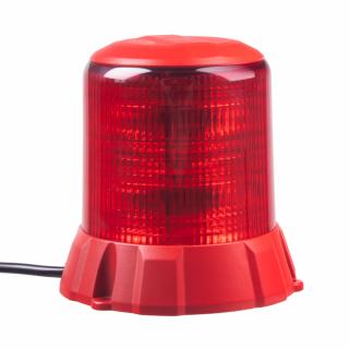 Robustný červený LED maják, červ.hliník, 96W, ECE R65