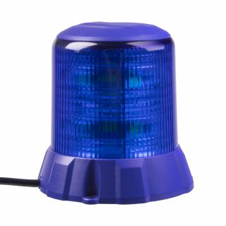 Robustný modrý LED maják, modrý hliník, 96W, ECE R65