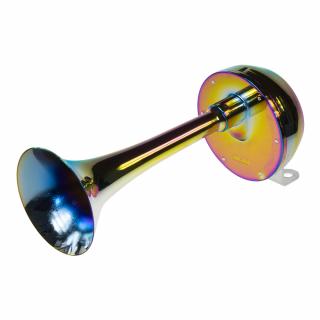 Singel-fanfára 320mm, chróm-dúha, 12V, elektromagnetická, nízky tón