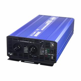 Sínusový menič napätia z 24/230V + USB, 3000W