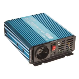 Sínusový menič napätia z 24/230V + USB, 400W
