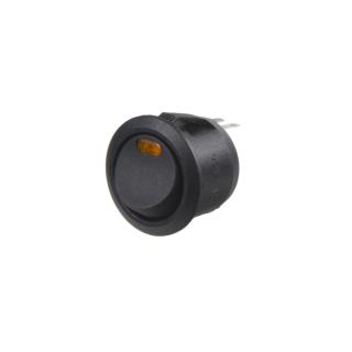 Spínač kolískový okrúhly 20A oranžová LED