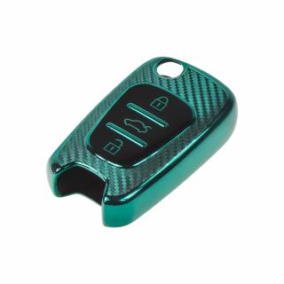 TPU obal pre kľúč Hyundai/Kia, carbon zelený