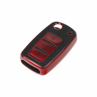 TPU obal pre kľúč Škoda, VW, Seat, červený