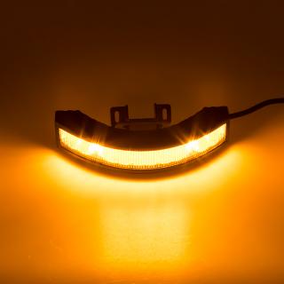 Výstražné LED svetlo vonkajšie, 12-24V, 12x3W, oranžové, ECE R65
